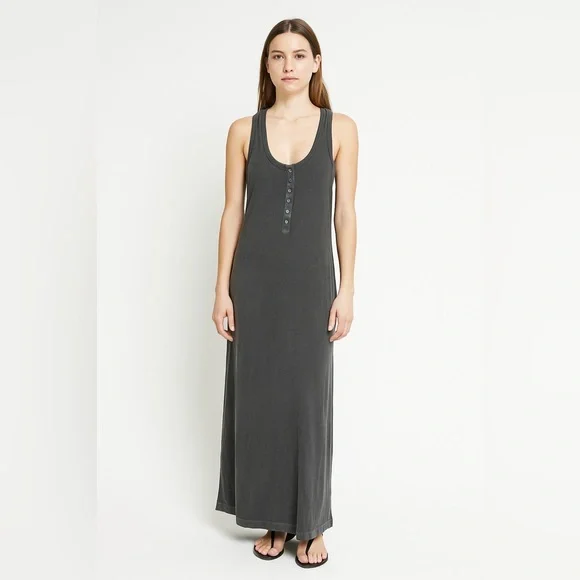 chinese dress ladies James Perse Stretch Velvet Ruched Dress - Fitted Long Sleeve by James Perse